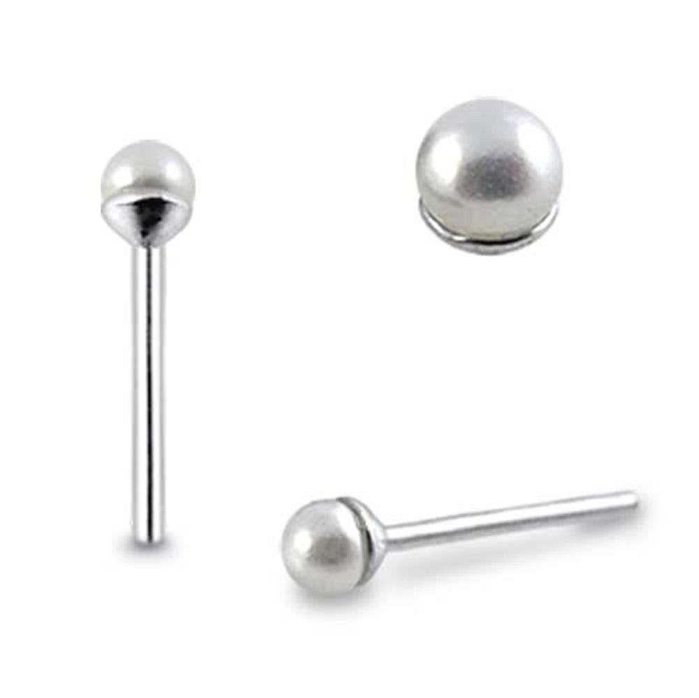 Pearl Ball Straight Nose Pin