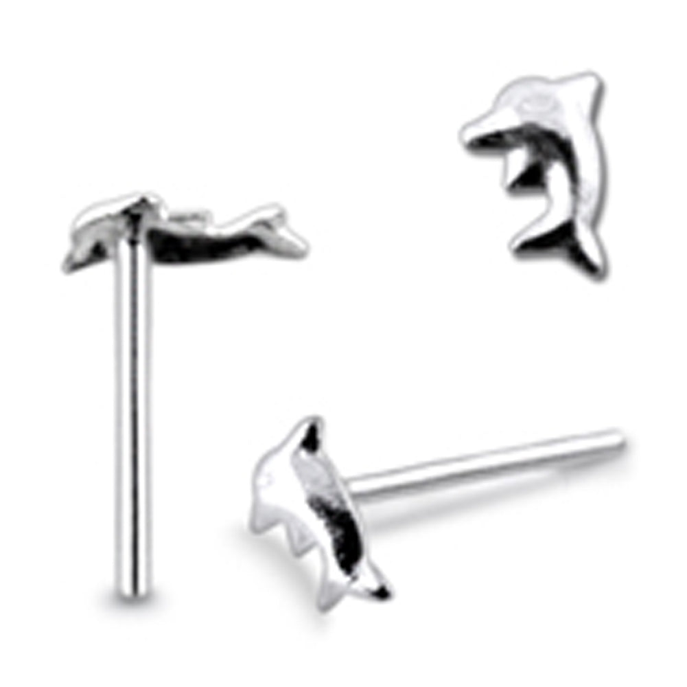 Plain Heart Straight Nose Stud