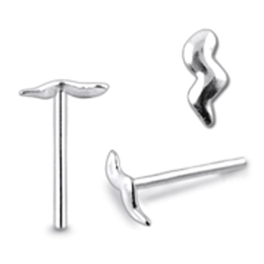 Plain Snake Straight Nose Pin