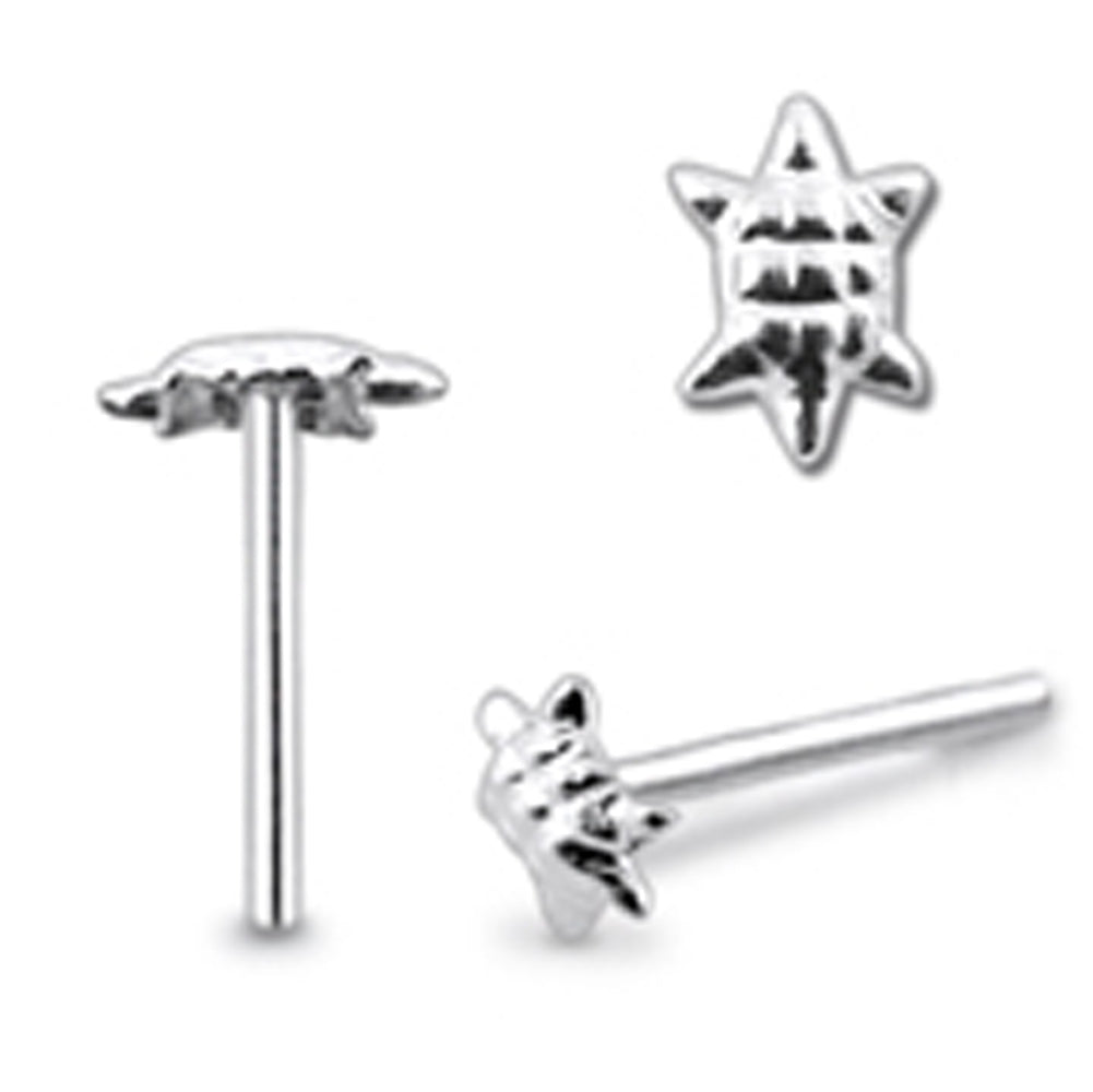 Plain Turtle Straight Nose Pin