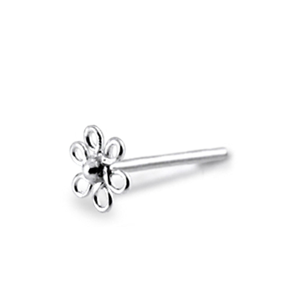 Filigree Flower Straight Nose Pin