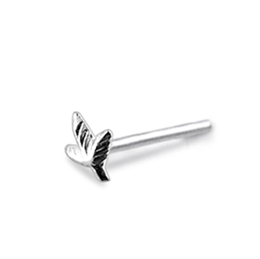 Tri-Petal Leaf Straight Nose Pin