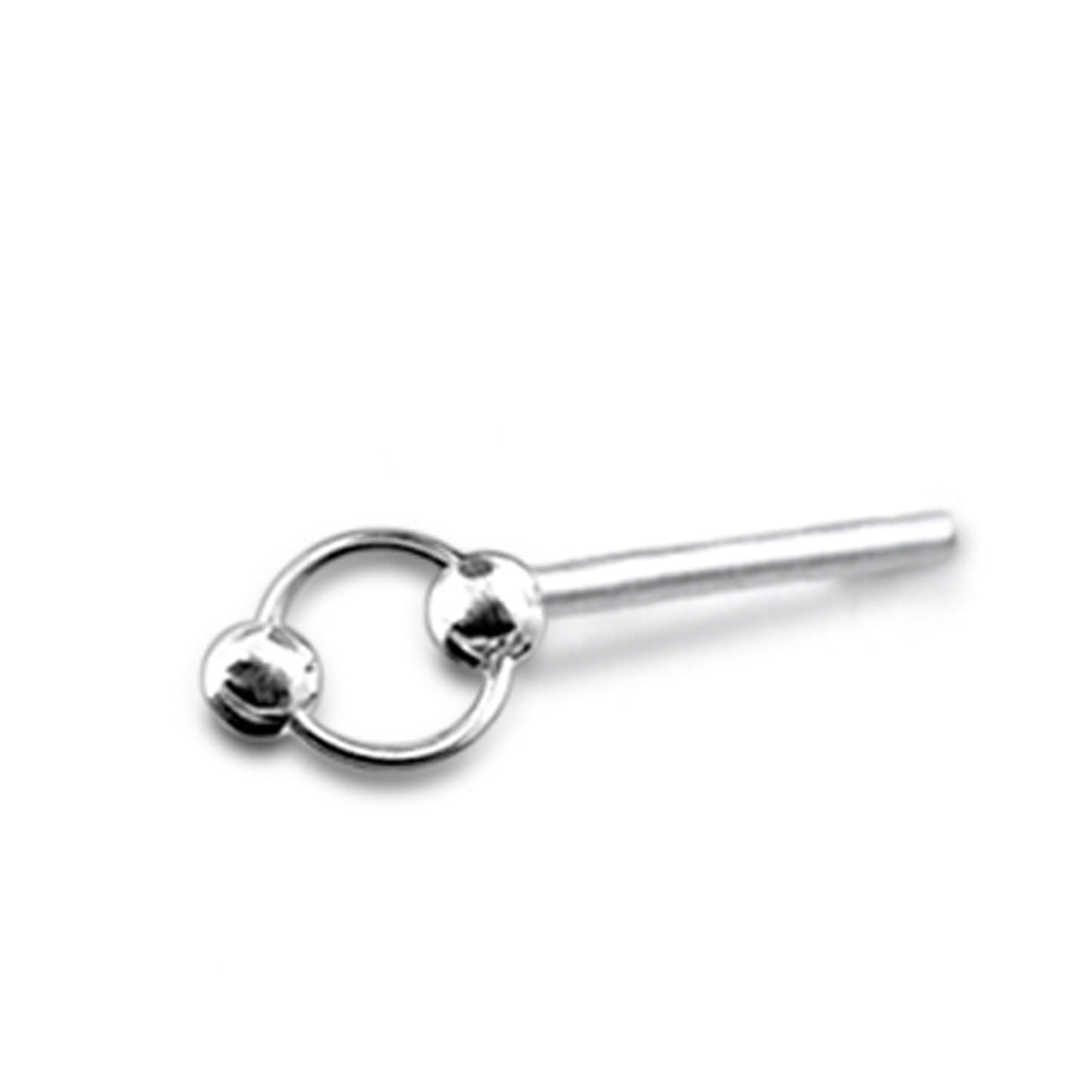 Plain Ball on Moving Ring Straight Nose Pin