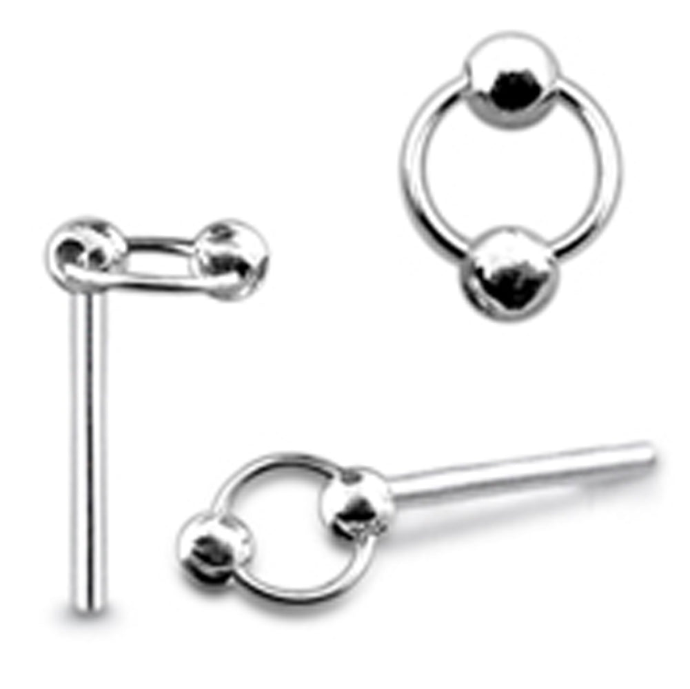 Plain Ball on Moving Ring Straight Nose Pin
