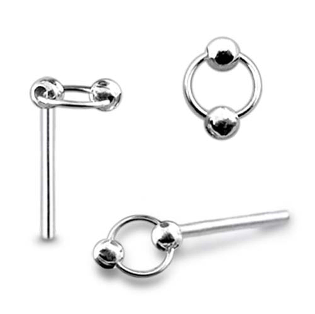 Plain Ball on Moving Ring Straight Nose Pin