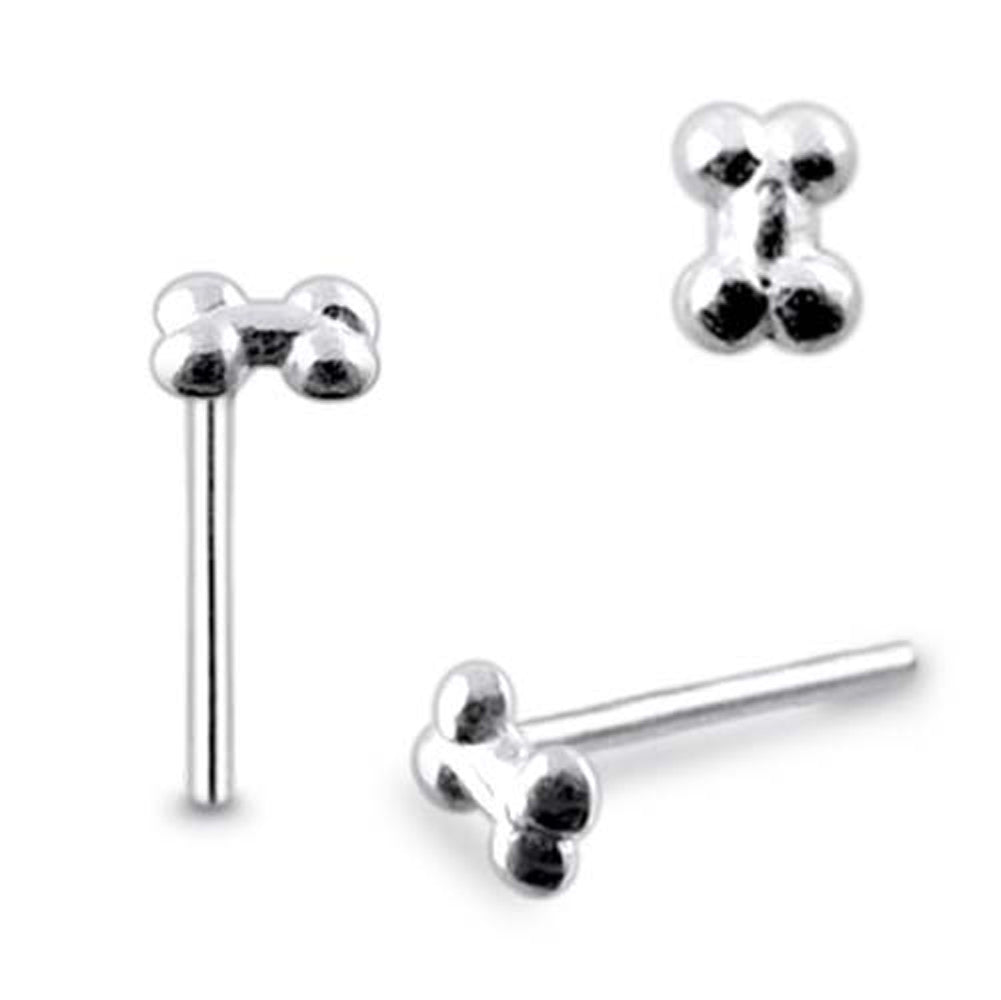 Plain Bone Straight Nose Pin