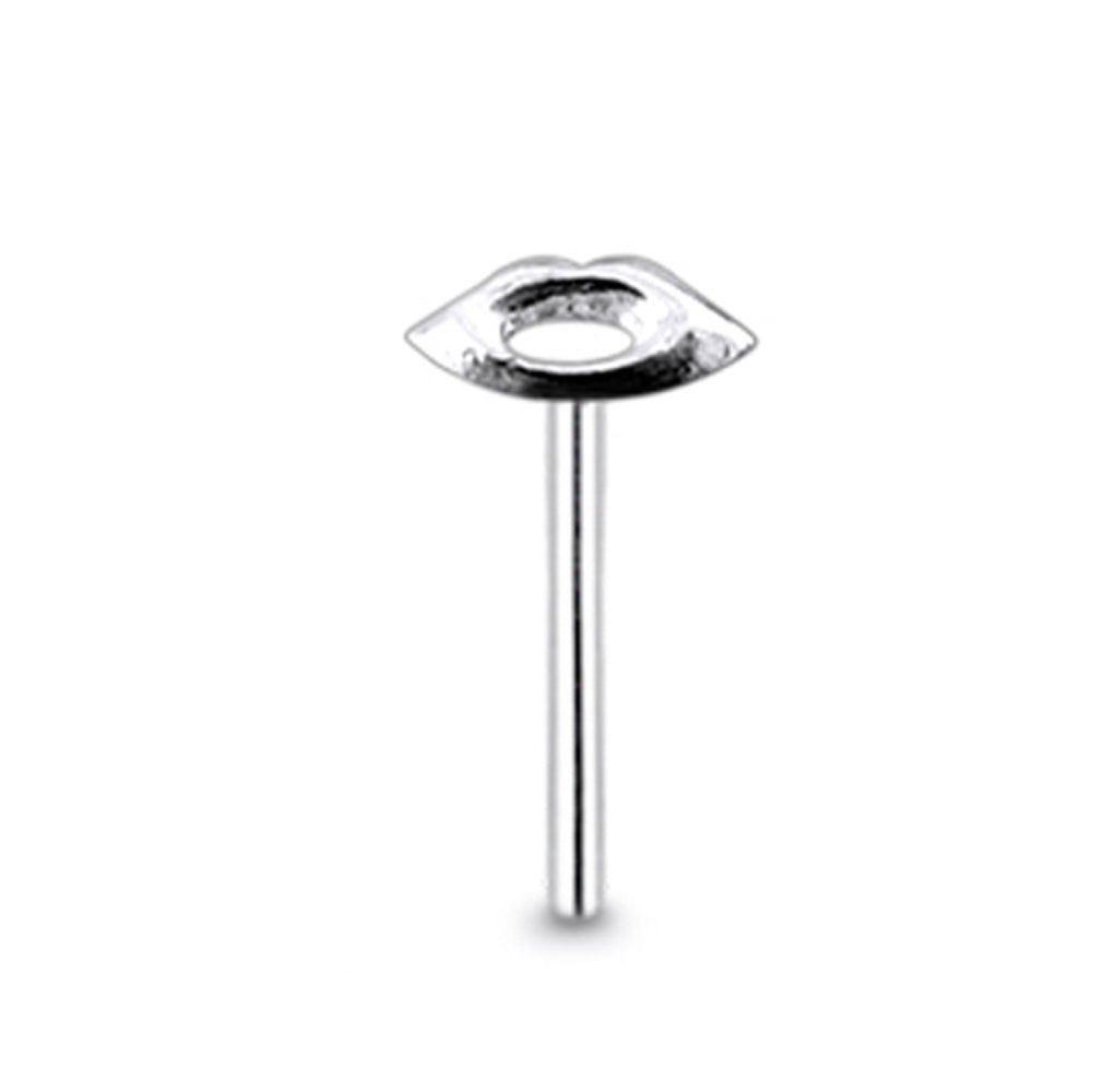 Plain Lips Straight Nose Pin
