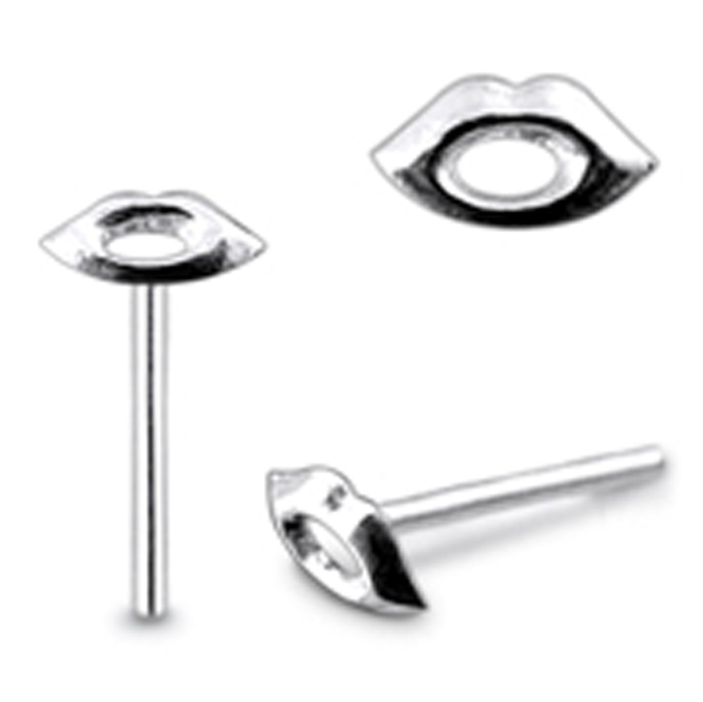 Plain Lips Straight Nose Pin
