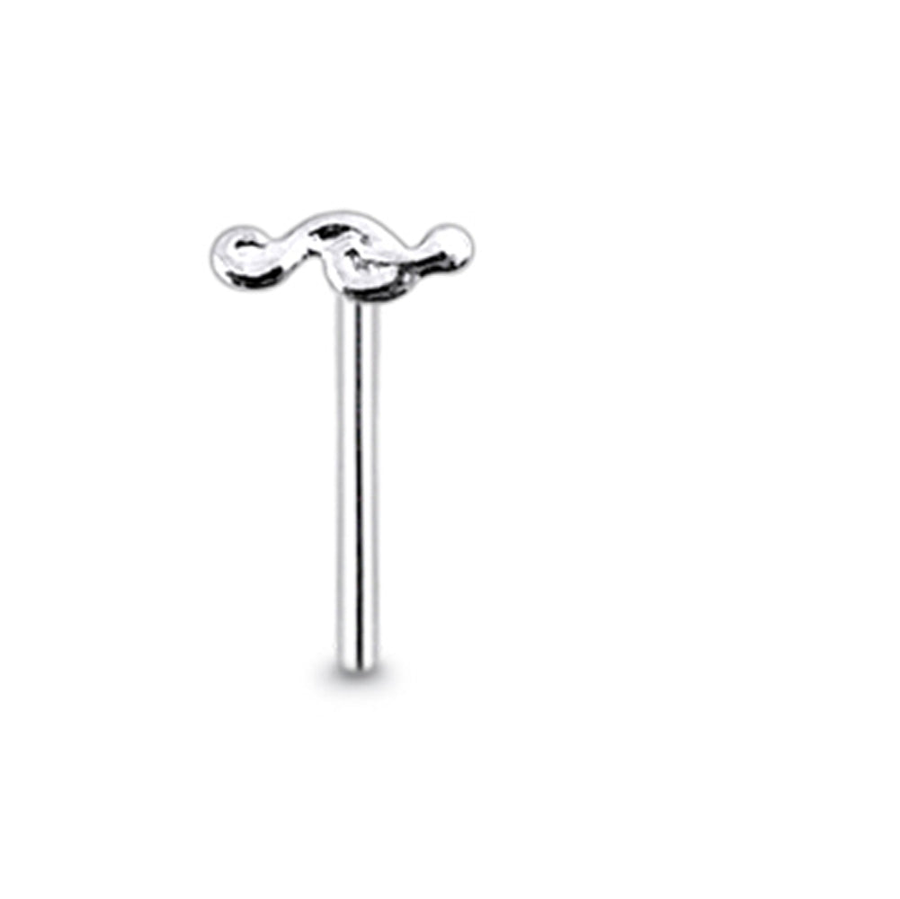 Plain Music Note Straight Nose Pin