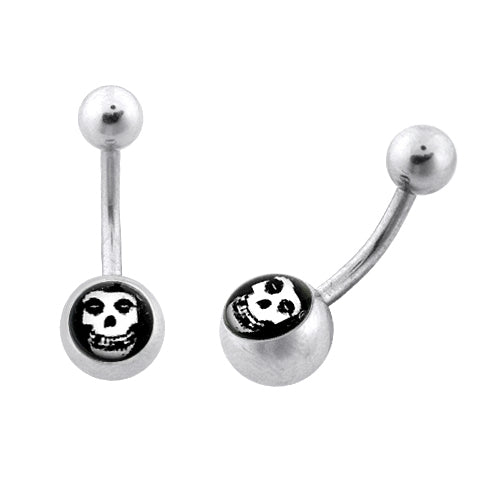 316L Skull Logo Belly Ring