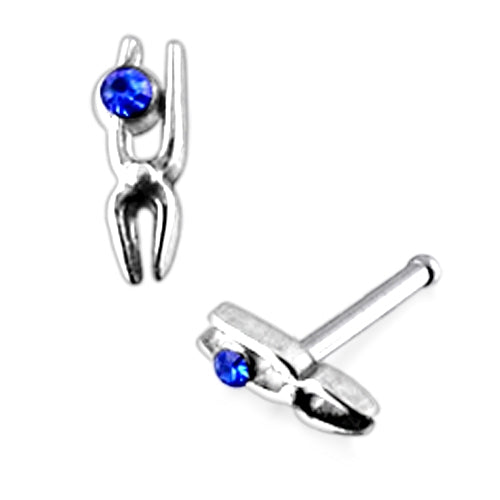 316L SS Jeweled Cutting Plier Nose Pin