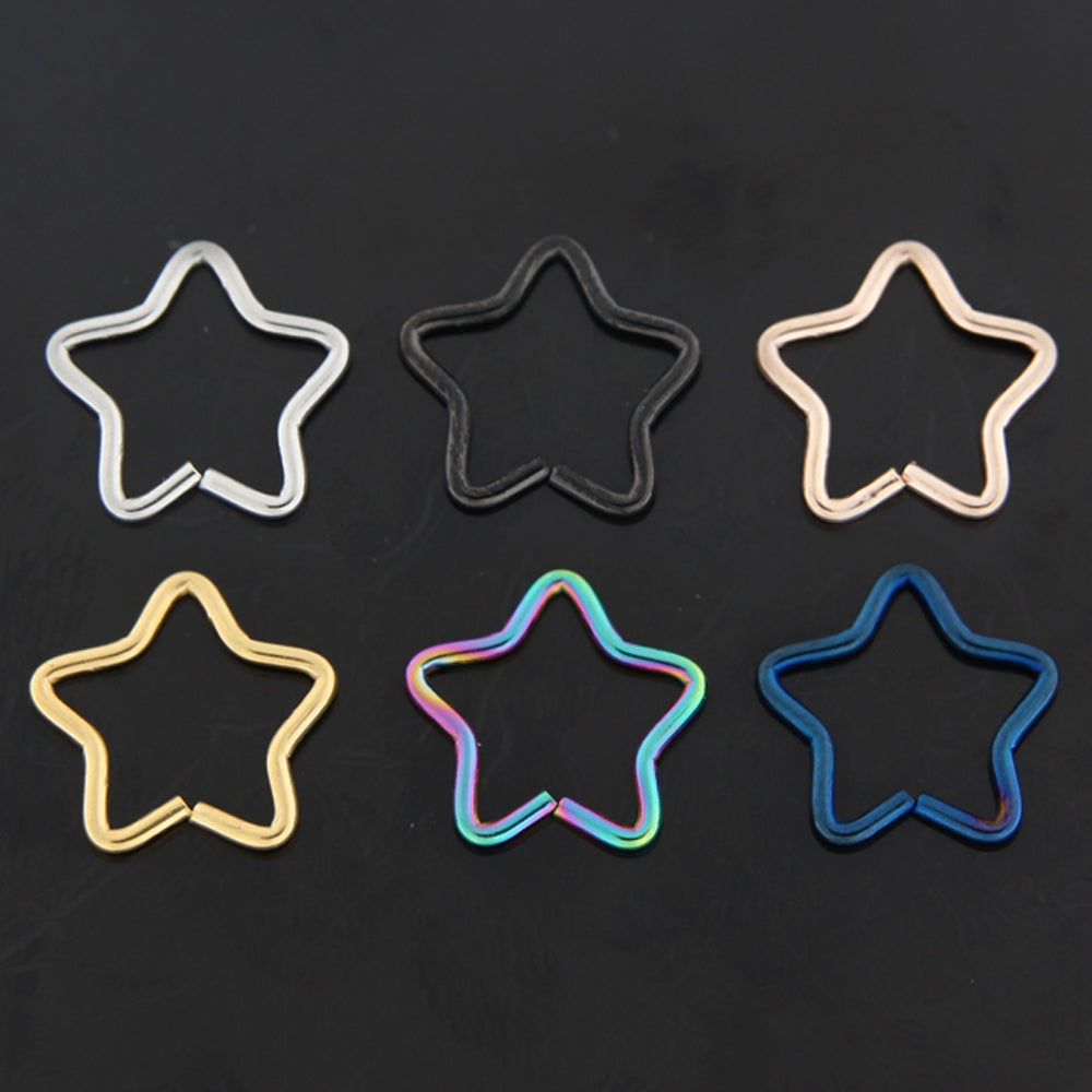 Star Cartilage Single Closure Ring Daith Piercing