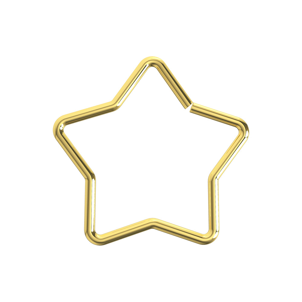 Star Cartilage Single Closure Ring Daith Piercing