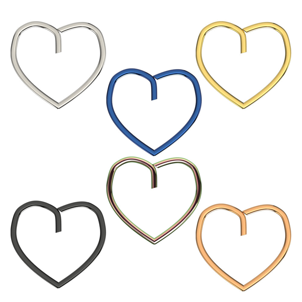 Heart Cartilage Single Closure Daith piercing Ring