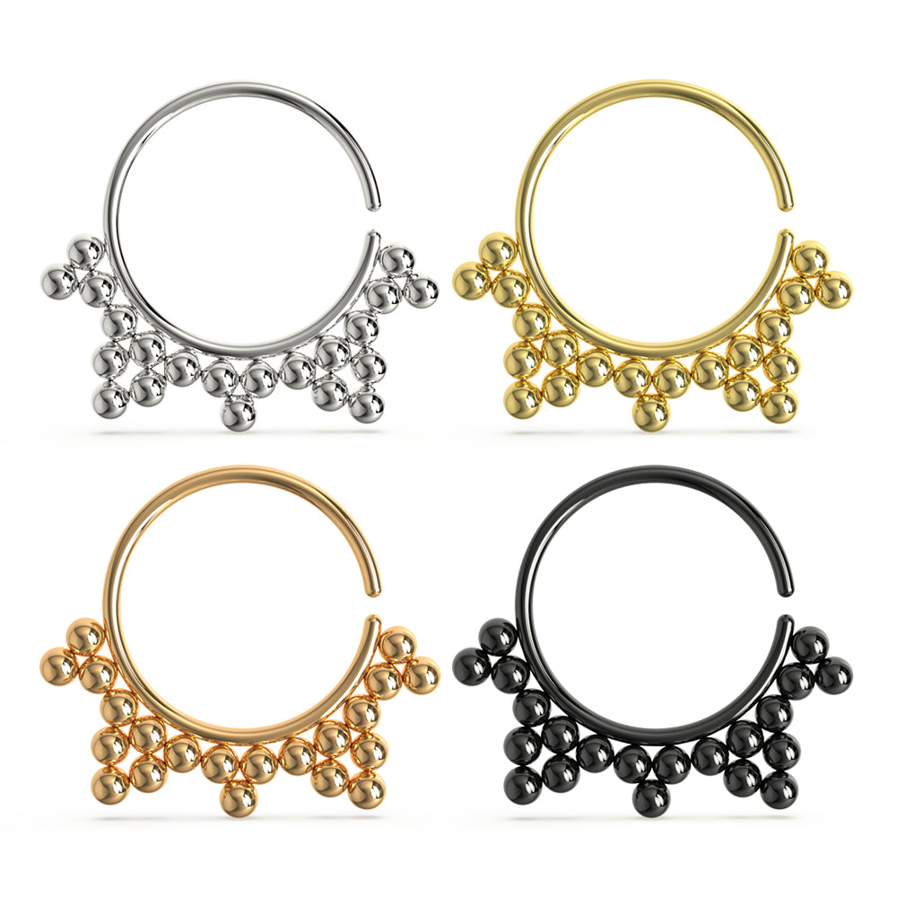 Dots in Triangles Cartilage, Tragus, Septum Ring Jewelry