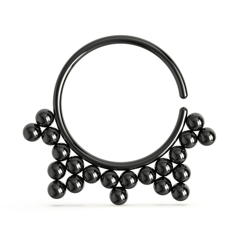 Dots in Triangles Cartilage, Tragus, Septum Ring Jewelry Black