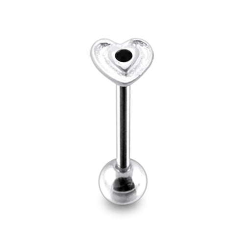 Top Quality Rhinestone Fancy Heart Flower Tongue Ring Body Jewelry