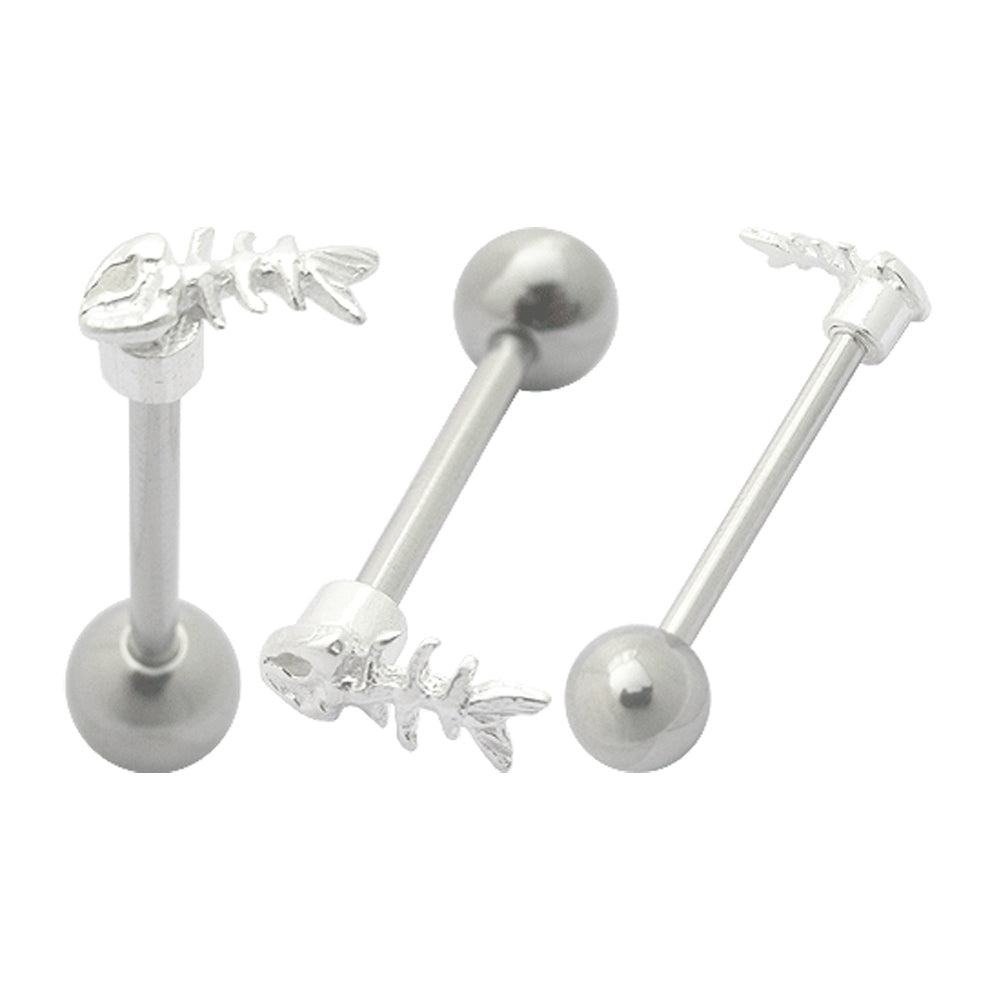 Fish Bone Plain Tongue Ring
