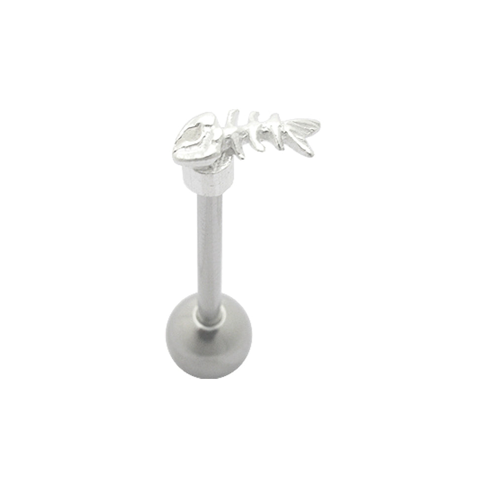 Fish Bone Plain Tongue Ring