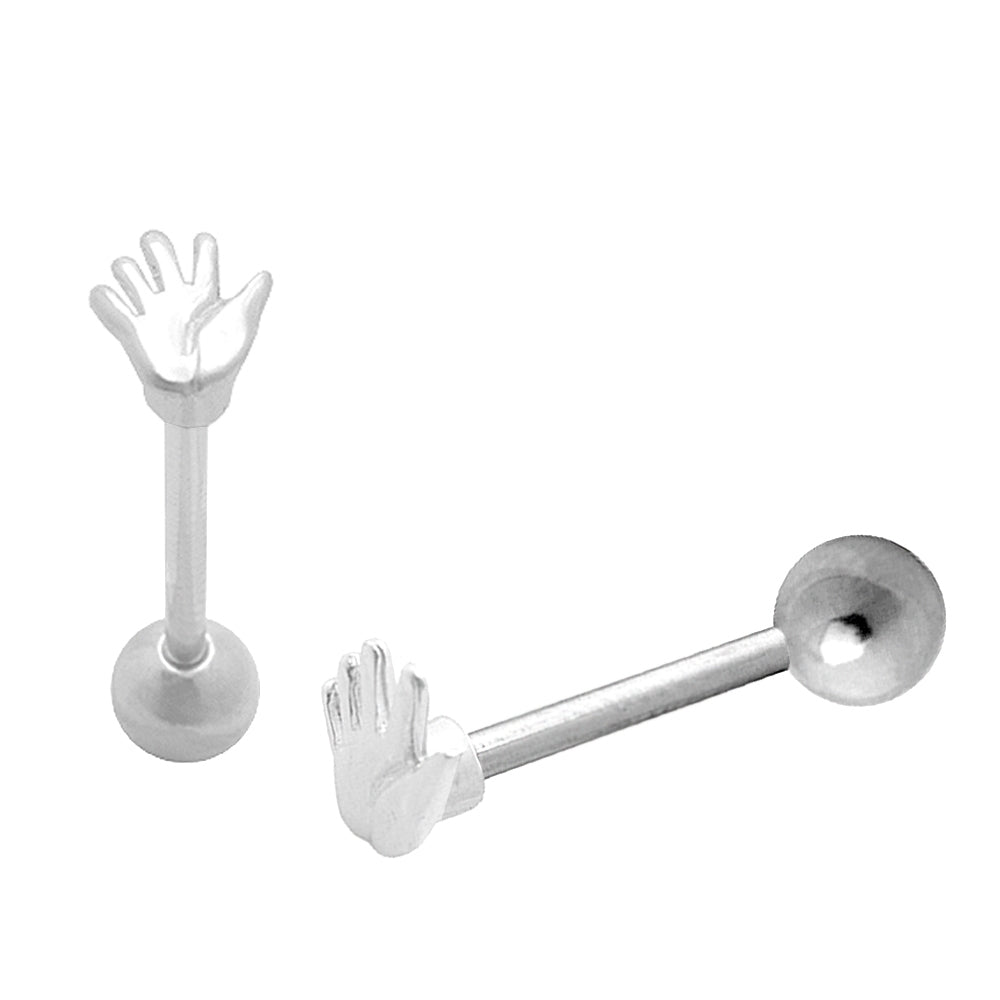 Blessing Hand Plain Tongue Ring