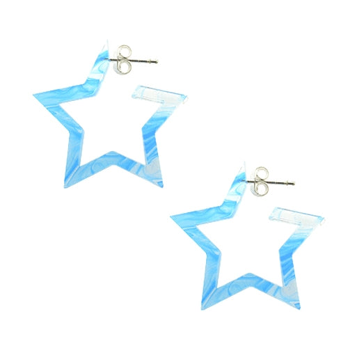 Aqua UV React Star Ear Hoop