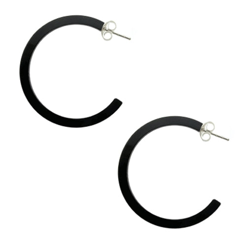 26mm Black UV Circle Ear Hoop