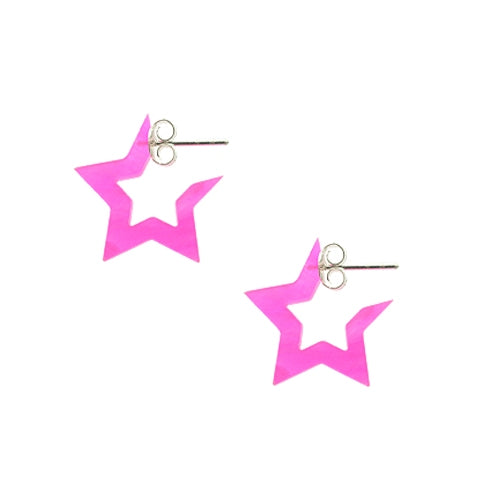 6mm UV React Acrylic 5 Star Ear Hoop
