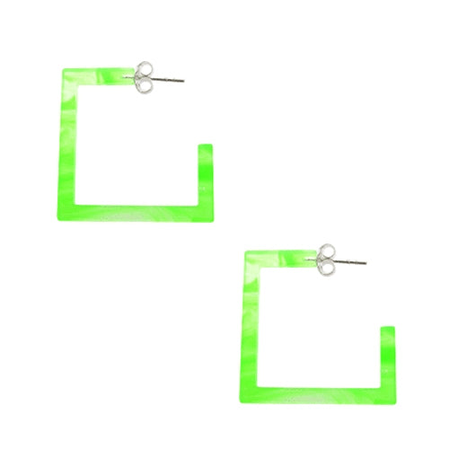 Peridot UV Square Ear Hoop