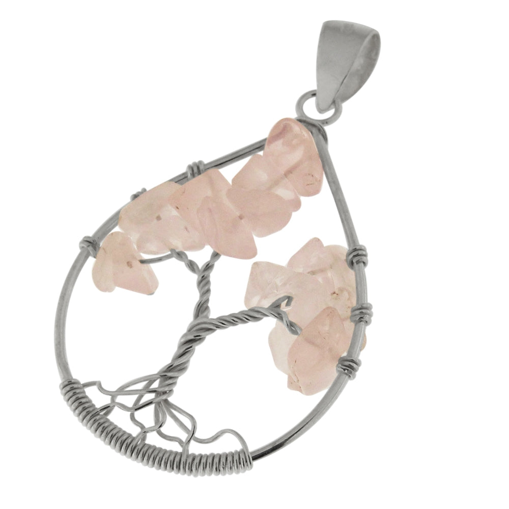 925 Sterling Silver Tree of Life Tear Shape Pendant