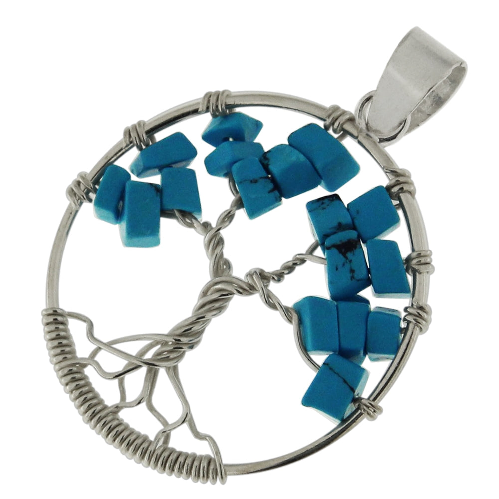 925 Sterling Silver Round Tree of Life Pendant