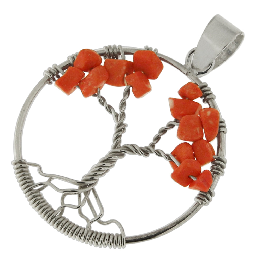 925 Sterling Silver Round Tree of Life Pendant
