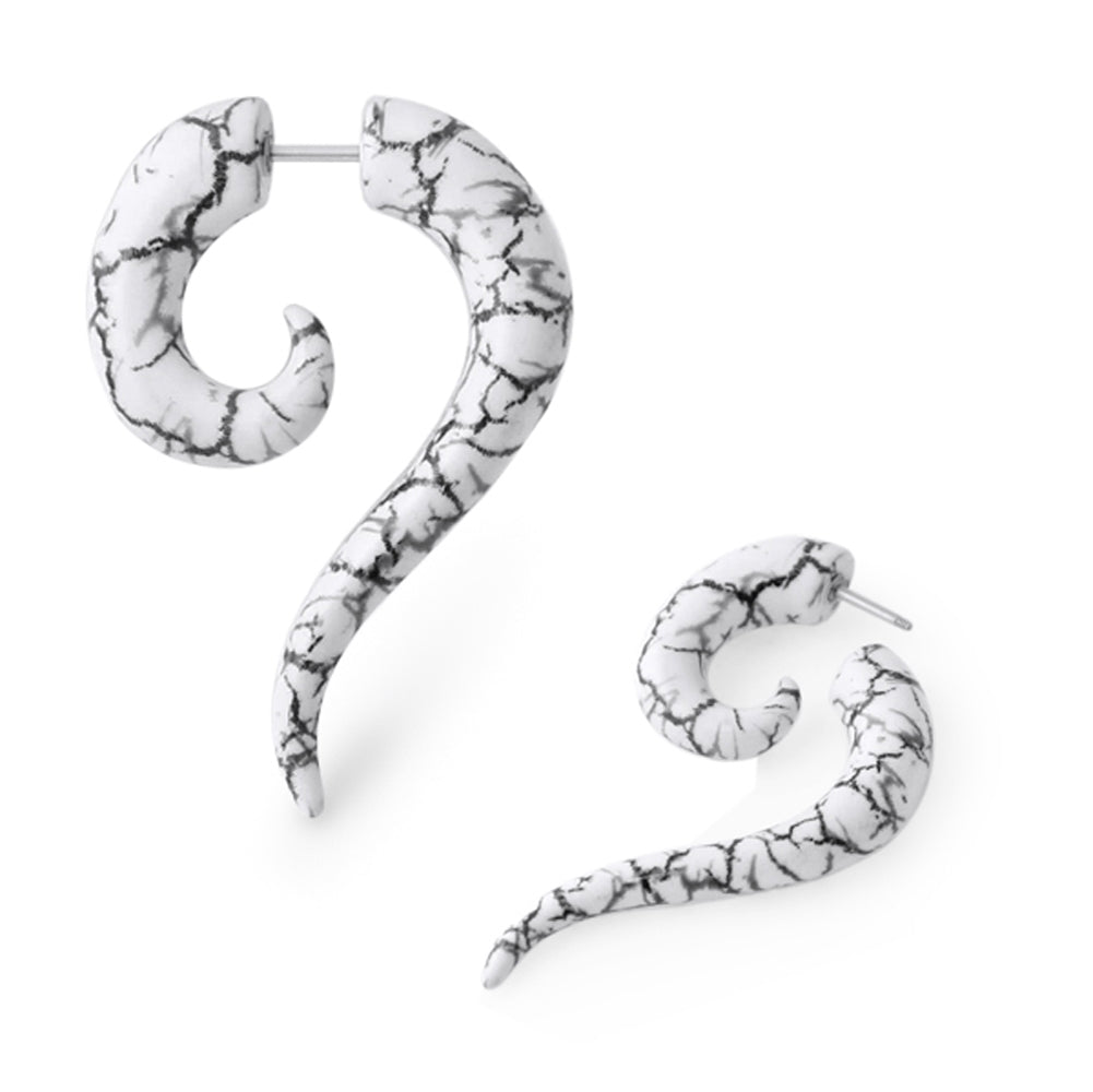 Zebra Marble Long Tail Fake Ear Plug