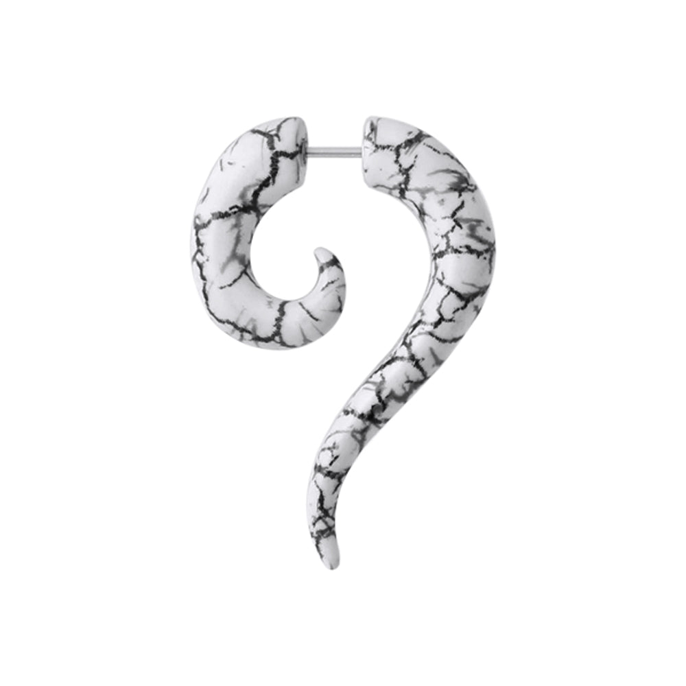 Zebra Marble Long Tail Fake Ear Plug