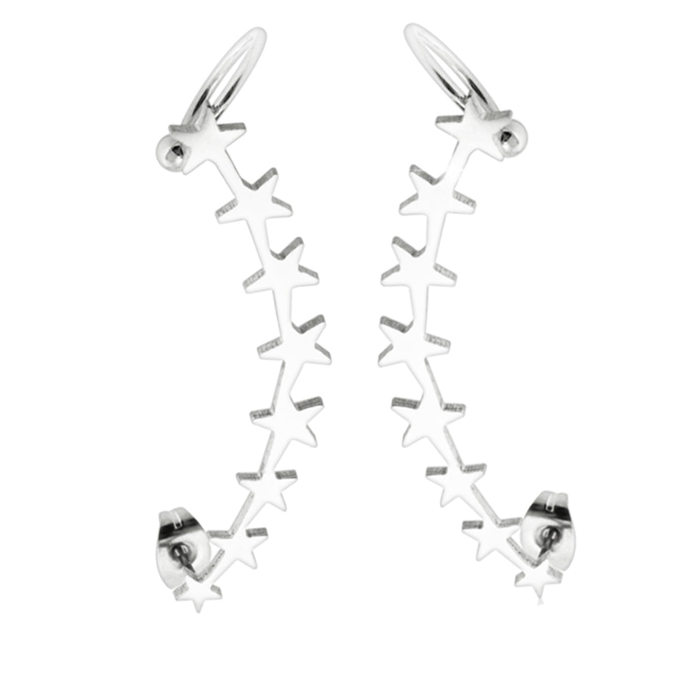 Ear Cuff Piercing Wrap Multi Stars Cartilage Clip on Piercing Ear rings