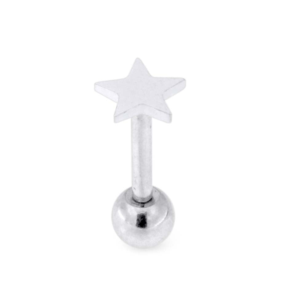 Plain 5 mm Star Cartilage Helix Tragus Piercing Ear Stud