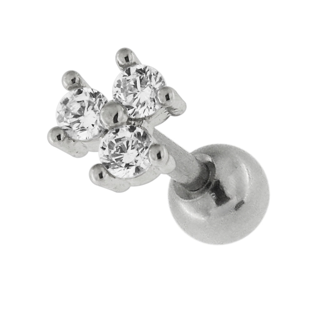 Fancy Jeweled Cartilage Helix Tragus Piercing Ear Stud