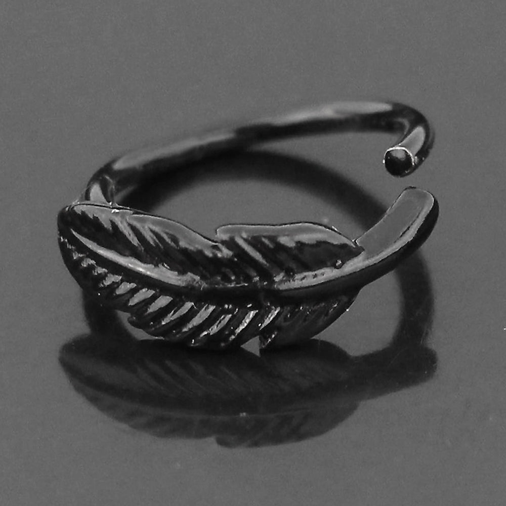 Leaf Style Cartilage Helix Tragus Hoop Ring Stud