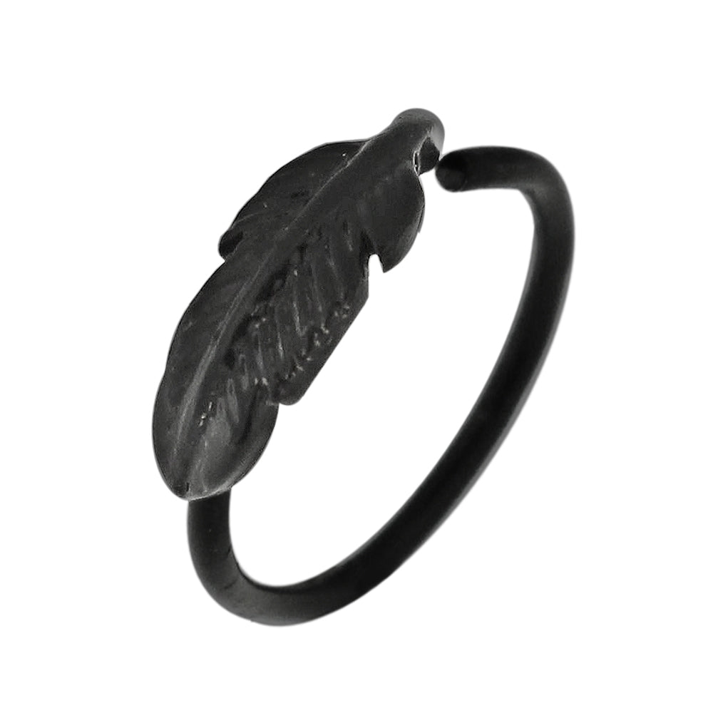 Leaf Style Cartilage Helix Tragus Hoop Ring Stud