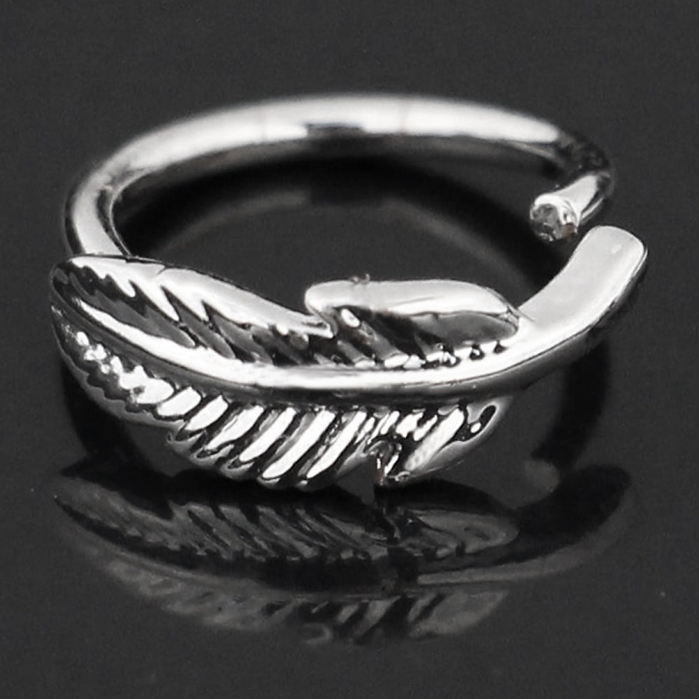 Leaf Style Cartilage Helix Tragus Hoop Ring Stud