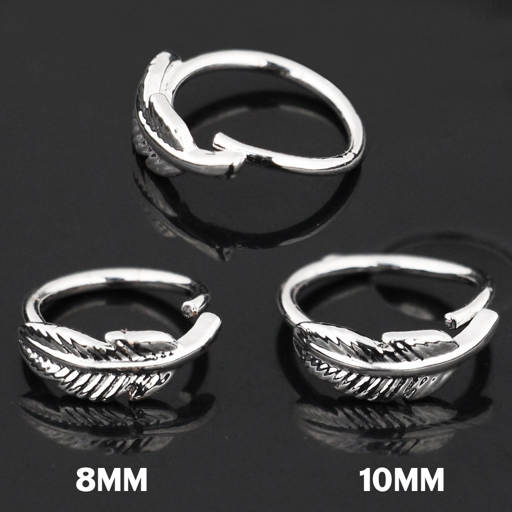 Leaf Style Cartilage Helix Tragus Hoop Ring Stud
