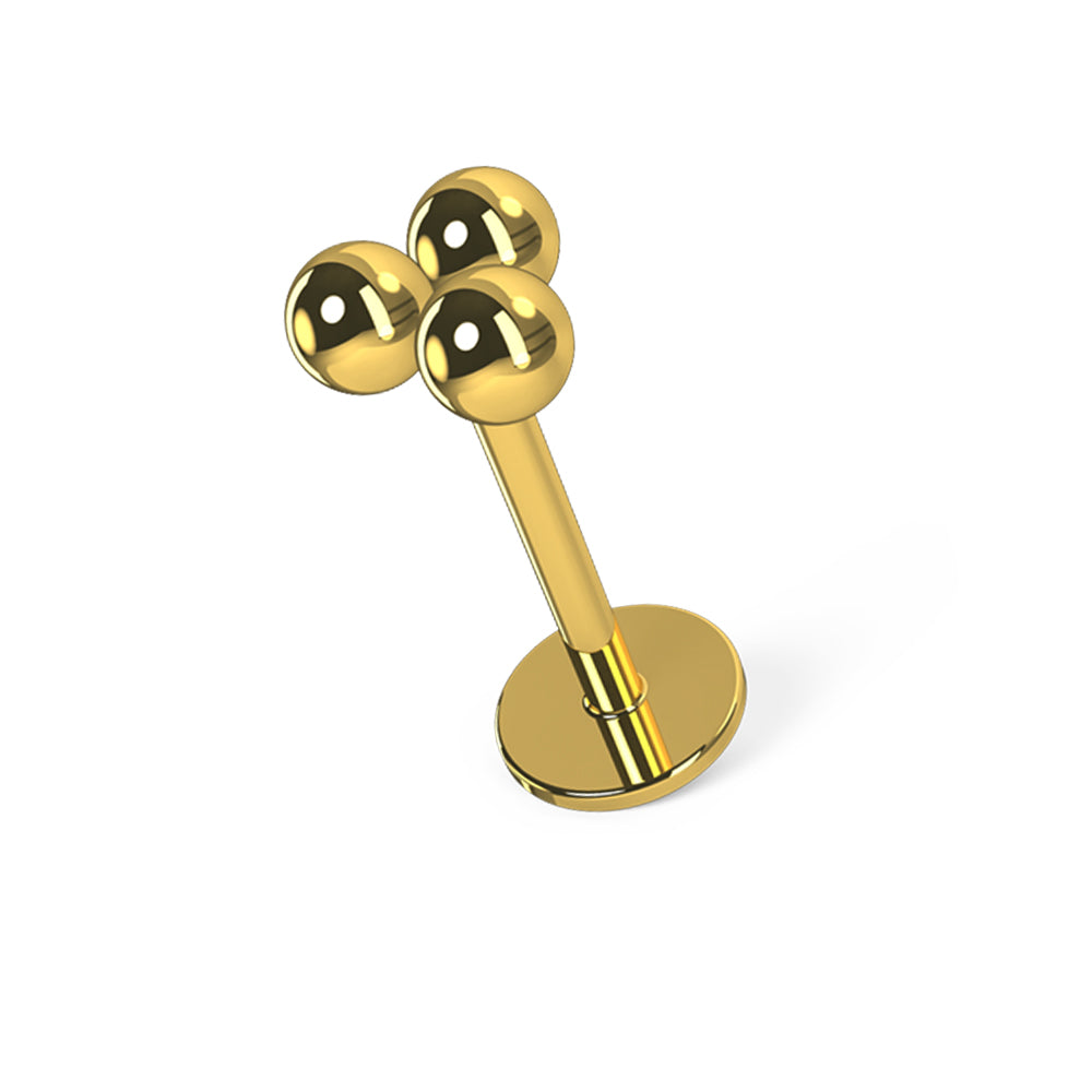 Plain Trinity Balls Surgical Steel Helix Tragus Piercing Ear Stud
