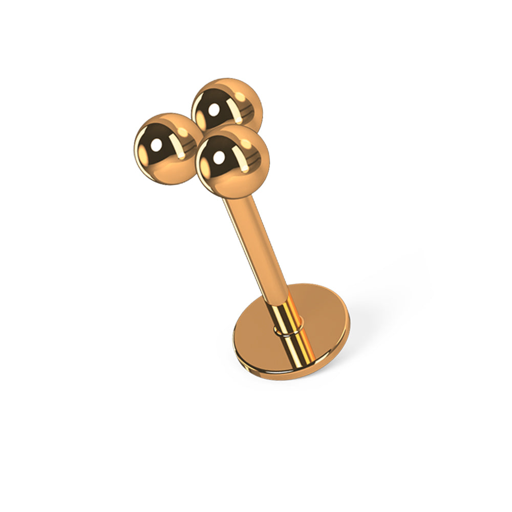 Plain Trinity Balls Surgical Steel Helix Tragus Piercing Ear Stud