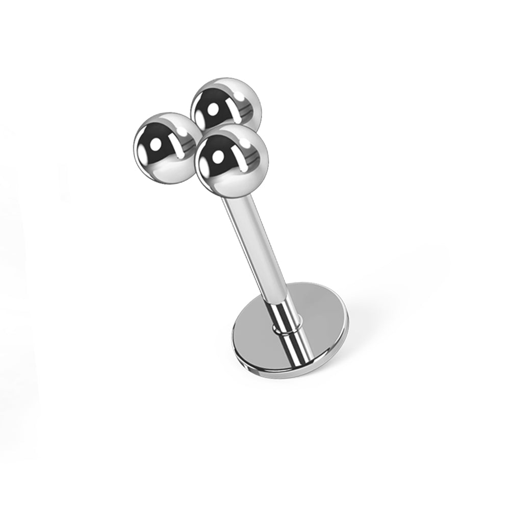 Plain Trinity Balls Surgical Steel Helix Tragus Piercing Ear Stud