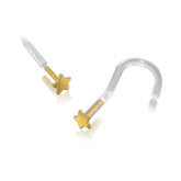 Bio-Plast Nose Screw with 14K Gold Star Top