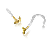 Bio-Plast Nose Screw with Foot Shaped 14K Gold Head