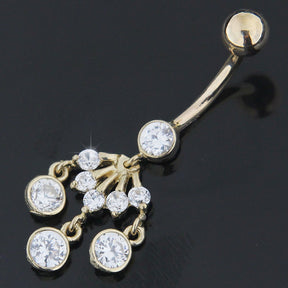 Dangling 14K Gold Belly Ring