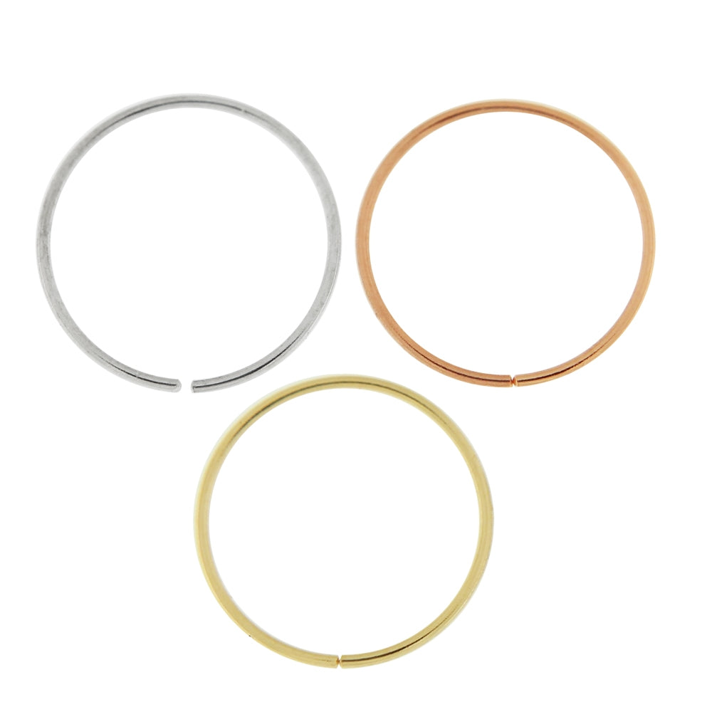 Box of 14K Gold 10 mm Seamless Continuous Nose Hoop Ring