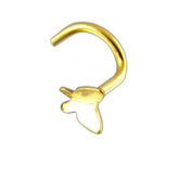 14K Gold Plain Butterfly Nose Screw