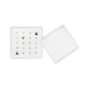 Assorted 14K Gold Ball End Nose studs in Mini Box