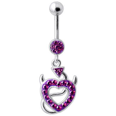 1pc. Purple Devil Heart Dangling Belly Banana